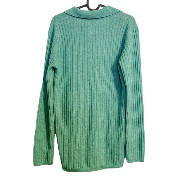 Bellerose Ribbed Pullover Sweater Green 8 - Picture 6 of 11